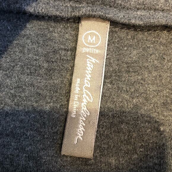 Hanna Andersson gray button front cropped swing jacket size Medium Petite PM - Picture 9 of 14